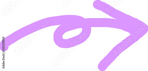 Hand drawn Lavender right arrow icon vector illustration