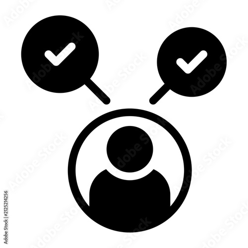Naklejka decision making glyph icon