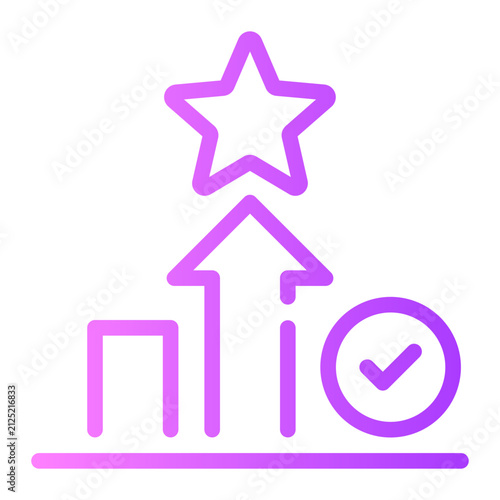 Obraz na płótnie success gradient icon
