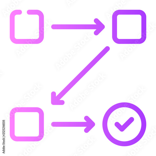 project management gradient icon