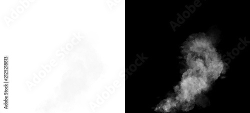 Smoke Puff PNG on Transparent and Black Background, Steam Mist Overlay, Soft Fog Cloud Texture, Atmospheric Vapor Design Element