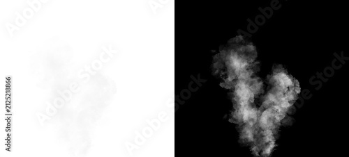 White Smoke PNG Isolated on Transparent and Black Background, Realistic Fog Overlay, Steam Vapor Texture, Atmospheric Cloud Effect