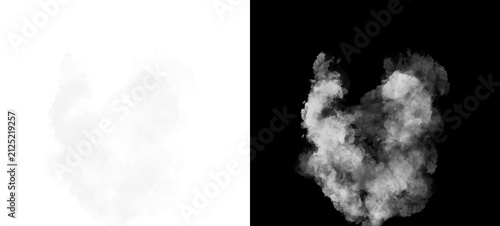 Realistic White Steam Smoke PNG Isolated on Transparent and Black Background, Fog Overlay Effect, Mist Cloud Texture, Atmospheric Vapor Graphic Resource