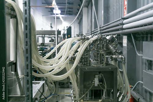 Equipment and piping as found inside of a modern factory