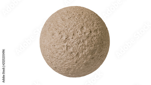фотографія Rough textured sphere with pitted surface, isolated on transparent background