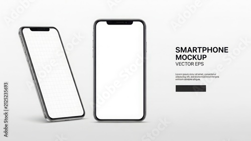 Two smartphone mockups in vector eps format