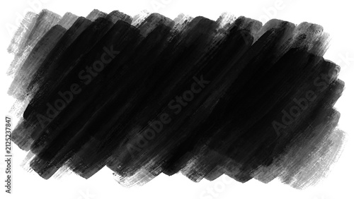 Distressed marker paint brush stroke ink blot element displays dense diagonal line texture block layout. Creative grunge paint smear for modern streetwear graphic design clip art.