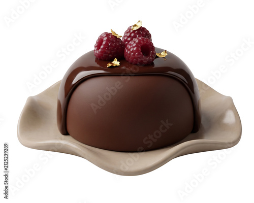chocolate cake with strawberry