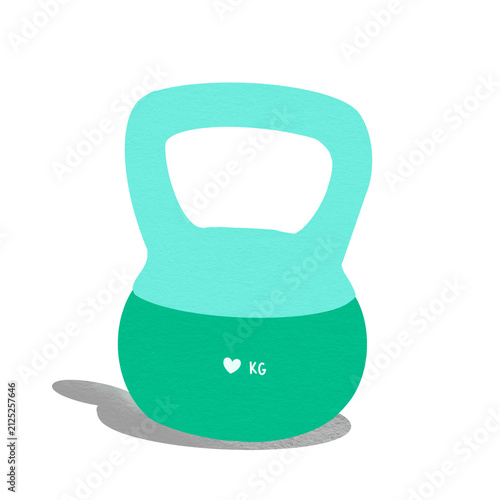 Bild auf Leinwand kettlebell in greenie