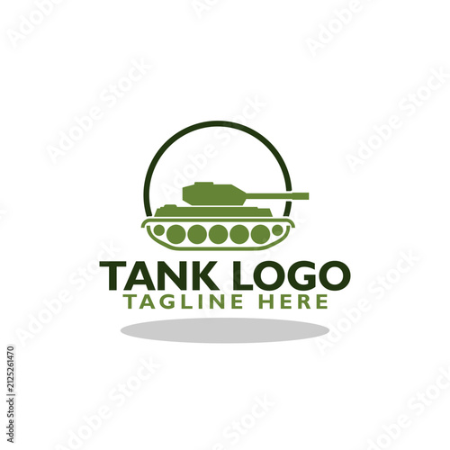 Tank logo icon with shadow