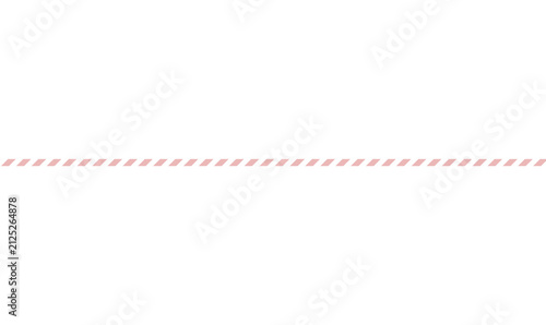 Obraz na płótnie Pink diagonal stripes divider line vector illustration separator design element