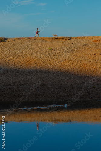 Bank of the river Axe in Devon