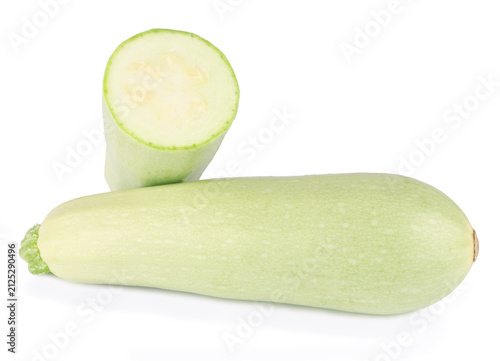 Zucchini isolated on a white background, contour