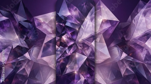 Abstract purple crystalline gemstone texture pattern.