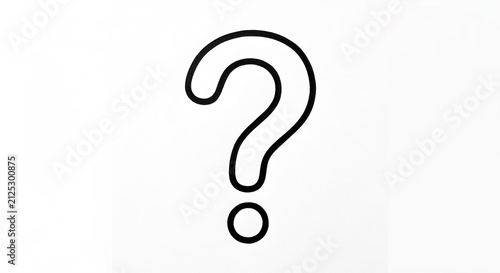Question mark outline icon with rounded edges