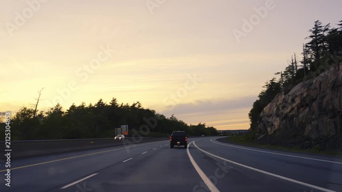 Bright summer drive through beautiful Nova Scotia landscapes