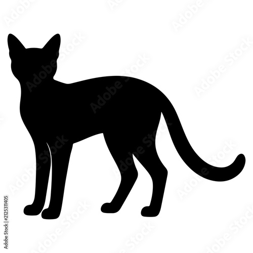Cute Cat Silhouette Vector Design