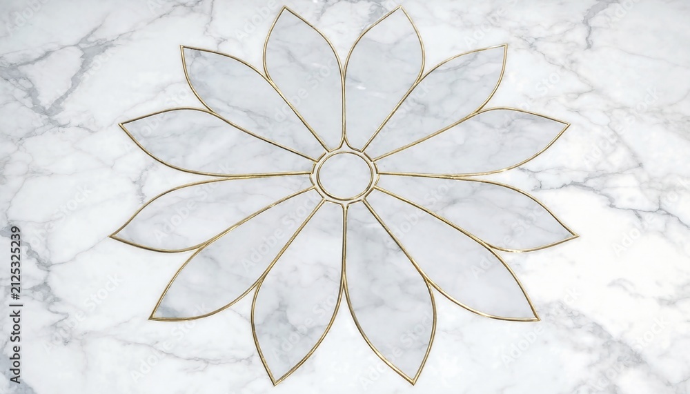 Simple line art drawing of a flower with petals in a circular pattern