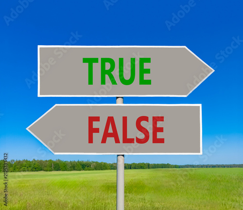 Canvas Print True or false symbol