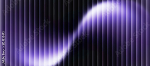 Abstract Purple Black Ribbed Glass Effect Background with Vertical Frosted Stripes and Soft Glow Light