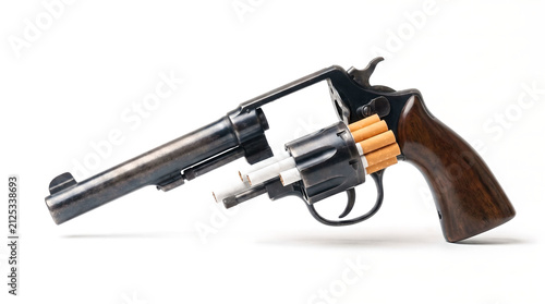 revolver loaded with cigars