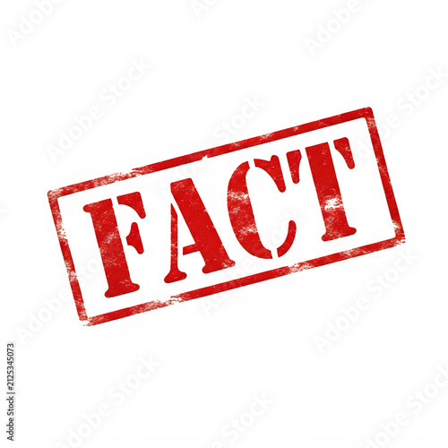 A red rubber stamp with the word fact