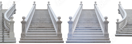 Classic wooden staircase with decorative railings collection