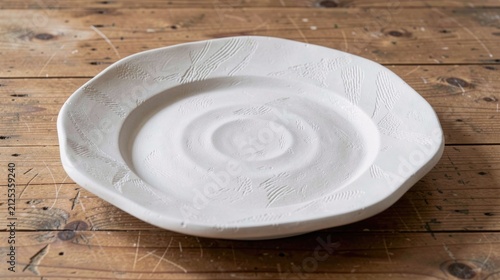 White textured serving platter, handmade look, affordable tableware