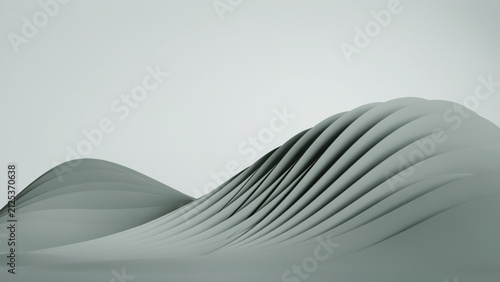 Minimalist grey abstract landscape featuring smooth flowing layers with soft lighting with diffuse lighting minimalist aesthetic series smooth undulating
