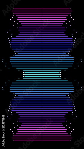 Neon Audio Spectrum Analyzer Waveform Background Animation