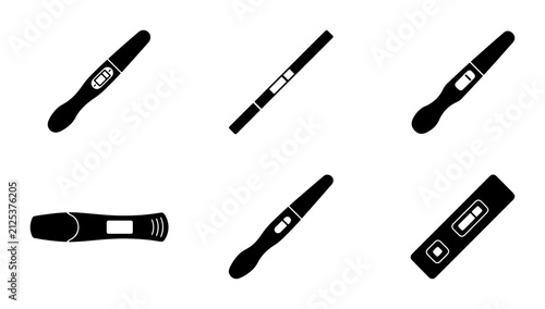 Foto Pregnancy Test Icons, Medical Diagnostic Tools, Early Detection Devices, Health