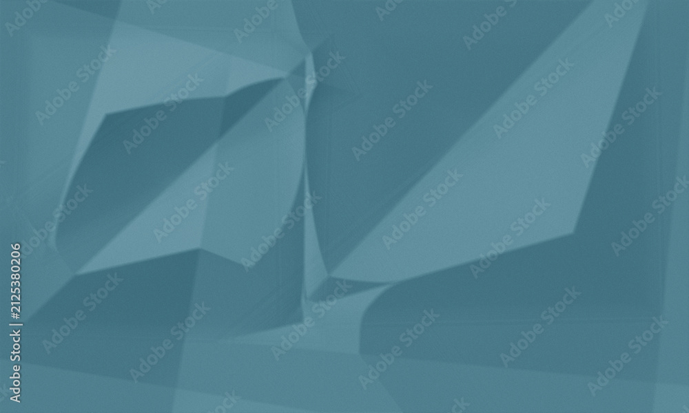 Obraz premium Abstract geometric paper folds with sharp edges. Minimalist blue gradient texture for modern design projects.