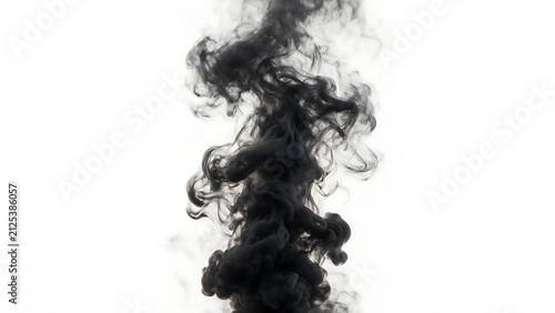 Black Smoke Swirl on White
