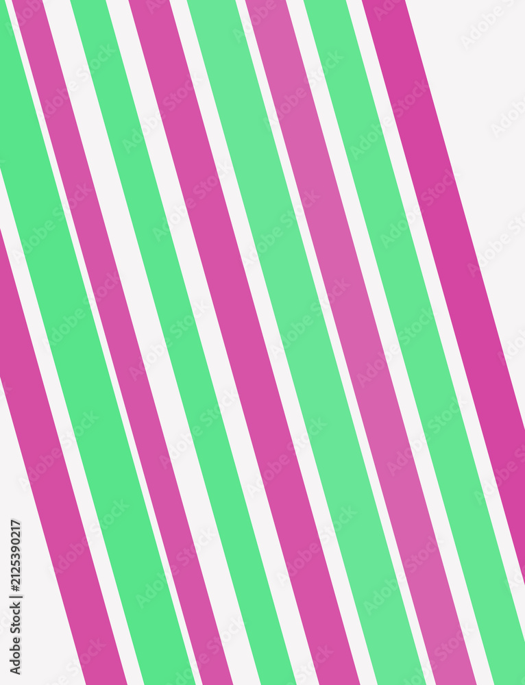 Fototapeta premium Vibrant diagonal stripes pattern in pink and green