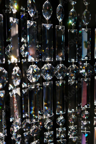 Crystals on a black background