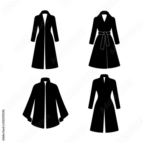 Premium Winter Clothing & Cold Weather Apparel Silhouette Icon Collection