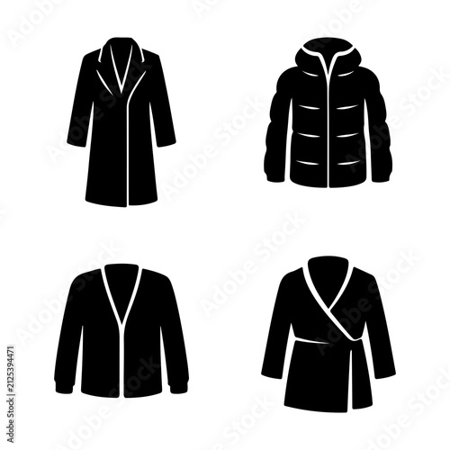 Premium Winter Clothing & Cold Weather Apparel Silhouette Icon Collection