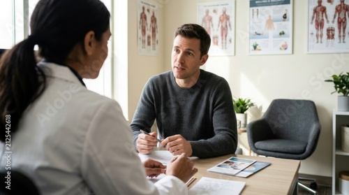 Doctor And Patient Consultation In A Modern Examination Room