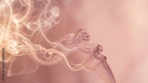 Cuadro en lienzo Rose smoke drift curling across a soft gradient background with delicate translu