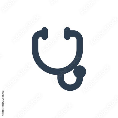 stethoscope line icon vector illustration. minimal medical checkup symbol for healthcare app, doctor diagnostic equipment, clinic sign