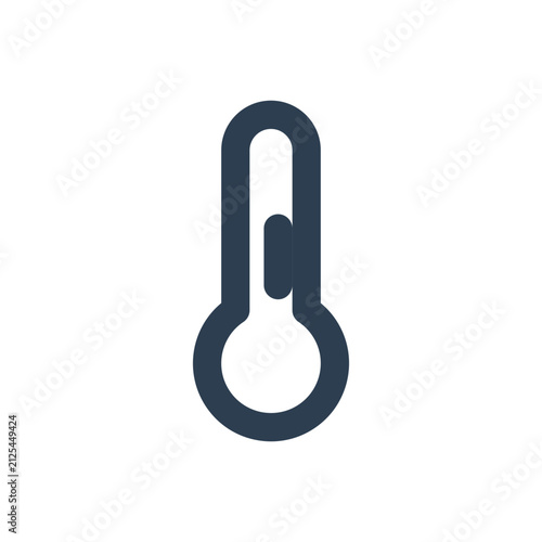 thermometer line icon vector illustration. minimal medical temperature indicator symbol for weather forecast, healthcare app, fever measurement