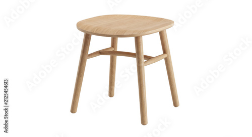 Canvastavla wooden stool isolated on transparent background