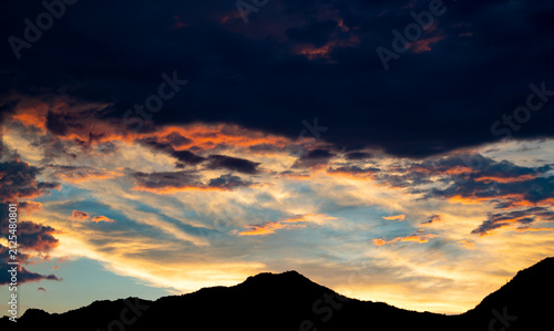 sunset over the mountains