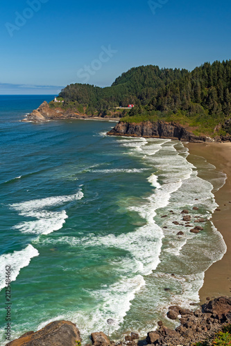 Heceda Head Above a Rocky Coastal Beach