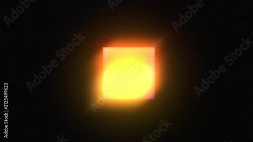 Abstract Fiery Light Cube Spinning Seamless Loop Graphic Animation