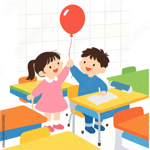 menino e menina brincando