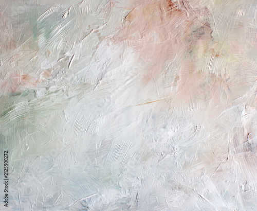 Delicate Abstract Painting with Pastel Textures and Brush Strokes