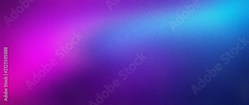 Принти на полотні Neon colors flow, grainy texture effect, purple pink blue color gradient backgro