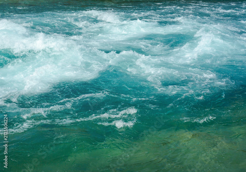 Background with moving turquoise water