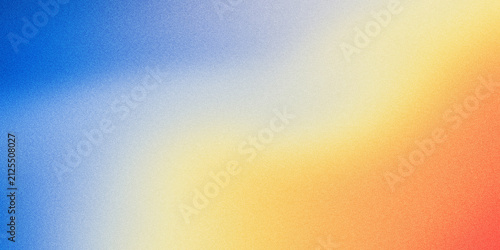 Blue orange white grainy gradient abstract background, noise texture effect, poster header banner design